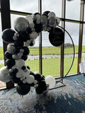 Round Mesh Wall with Organic Balloon Garland HIRE ITEM