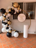 Round Mesh Wall with Organic Balloon Garland HIRE ITEM