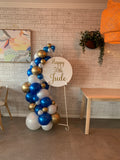 Easel  and Disc with  Balloon Garland HIRE Price from