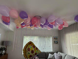 20 Ceiling Floating Helium Balloons on strings (48 hour Float Time)