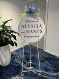 Easel  and Disc with  Balloon Garland HIRE Price from