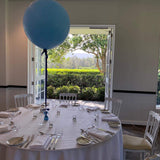 Large 60cm Latex Balloon Helium filled 3-4 day Float Time with Satin Ribbon & Balloon Weight
