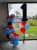 Easel  and Disc with  Balloon Garland HIRE Price from