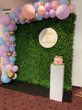 Green Wall Square Backdrop with Balloon Garland HIRE ITEM, price from