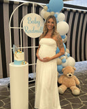 Mesh Arch White or Black or White French Window Backdrop with Balloon Garland HIRE