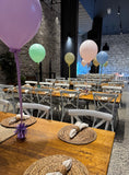 Big 40cm Latex Balloon on weight with Satin Ribbon in Standard or Chrome Colours 40cm 16inch