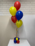 5 Balloon Bouquet Table Centrepiece ( with Hi Float 2-3 day Float Time) #T5