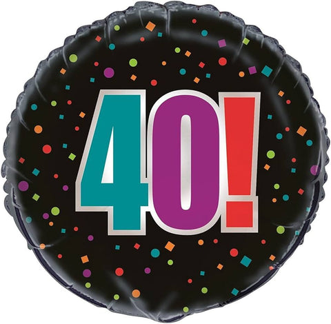 40th Birthday Cheer Foil Balloon, 18-Inch #45824