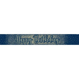 Metallic Glitter Navy Happy Birthday Banner #624061