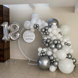Round Mesh Wall with Organic Balloon Garland HIRE ITEM