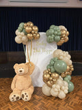 White, Black, Beige, Pink, Blue or Lilac Arch Backdrop Wall Hire with Balloon Garland #WHBD