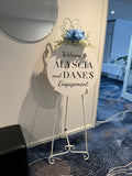 Easel  and Disc with  Balloon Garland HIRE Price from