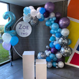 Round Mesh Wall with Organic Balloon Garland HIRE ITEM