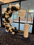 Round Mesh Wall with Organic Balloon Garland HIRE ITEM