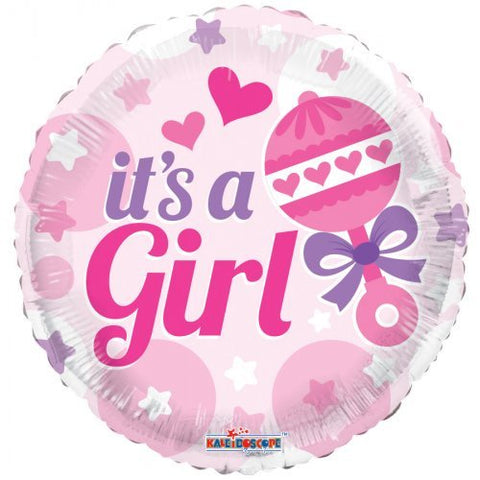 It's a Girl Rattle Foil Balloon #15371