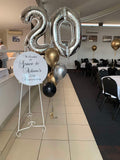 Easel  and Disc with  Balloon Garland HIRE Price from