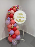 Easel  and Disc with  Balloon Garland HIRE Price from
