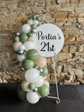 Easel  and Disc with  Balloon Garland HIRE Price from