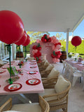 Large 60cm Latex Balloon Helium filled 3-4 day Float Time with Satin Ribbon & Balloon Weight