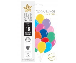 Assorted Balloons Matte Finish 30cm 18pk