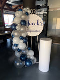 Easel  and Disc with  Balloon Garland HIRE Price from