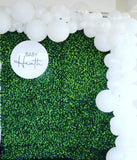 Green Wall Square Backdrop with Balloon Garland HIRE ITEM, price from