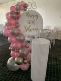 Easel  and Disc with  Balloon Garland HIRE Price from