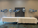 Big 40cm Latex Balloon on weight with Satin Ribbon in Standard or Chrome Colours 40cm 16inch