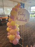 Easel  and Disc with  Balloon Garland HIRE Price from