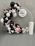 Round Mesh Wall with Organic Balloon Garland HIRE ITEM