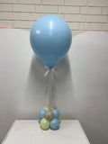 Big 40cm Latex Balloon on weight with Satin Ribbon in Standard or Chrome Colours 40cm 16inch