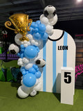 White, Black, Beige, Pink, Blue or Lilac Arch Backdrop Wall Hire with Balloon Garland #WHBD