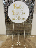 Easel  and Disc with  Balloon Garland HIRE Price from