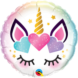 Unicorn Eyelashes Foil 45cm (18") INFLATED #97387