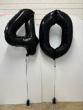 40th Birthday Giant INFLATED Helium Number Balloons 22 Colours