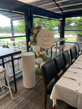 Easel  and Disc with  Balloon Garland HIRE Price from