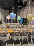 Big 40cm Latex Balloon on weight with Satin Ribbon in Standard or Chrome Colours 40cm 16inch