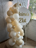 Easel  and Disc with  Balloon Garland HIRE Price from