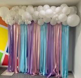 Rainbow Wall with Organic Cloud Balloon Garland Backdrop HIRE