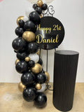 Easel  and Disc with  Balloon Garland HIRE Price from