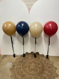 Big 40cm Latex Balloon on weight with Satin Ribbon in Standard or Chrome Colours 40cm 16inch