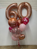 Giant Double Number Birthday Wish with Personalised Balloon Bouquet