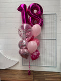 Giant Double Number Birthday Wish with Personalised Balloon Bouquet