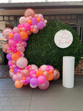 Round Green Wall with Organic Balloon Garland, HIRE ITEM Price From