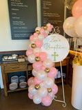 Easel  and Disc with  Balloon Garland HIRE Price from