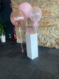 Large 60cm Latex Balloon Helium filled 3-4 day Float Time with Satin Ribbon & Balloon Weight