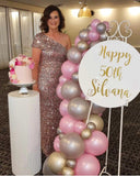 Easel  and Disc with  Balloon Garland HIRE Price from