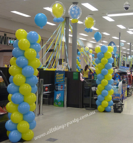 Balloon Arch 2 column with string of pearls heliums: from
