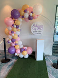 Round Mesh Wall with Organic Balloon Garland HIRE ITEM