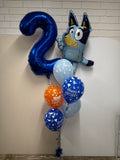 Bluey Number Birthday Balloon Bouquet INFLATED #BlueyNumber